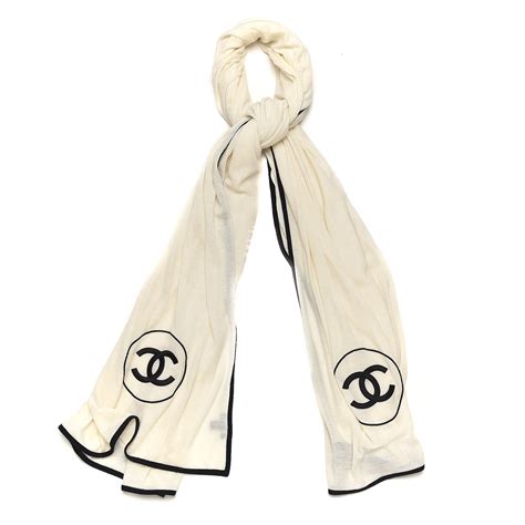 black and white chanel scarf.